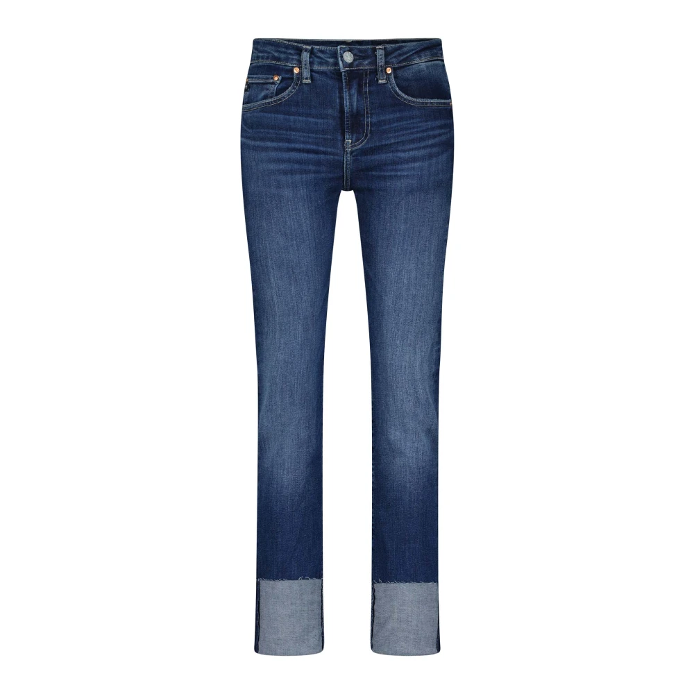 Adriano goldschmied Girlfriend Style Hoge Taille Jeans Blue Dames