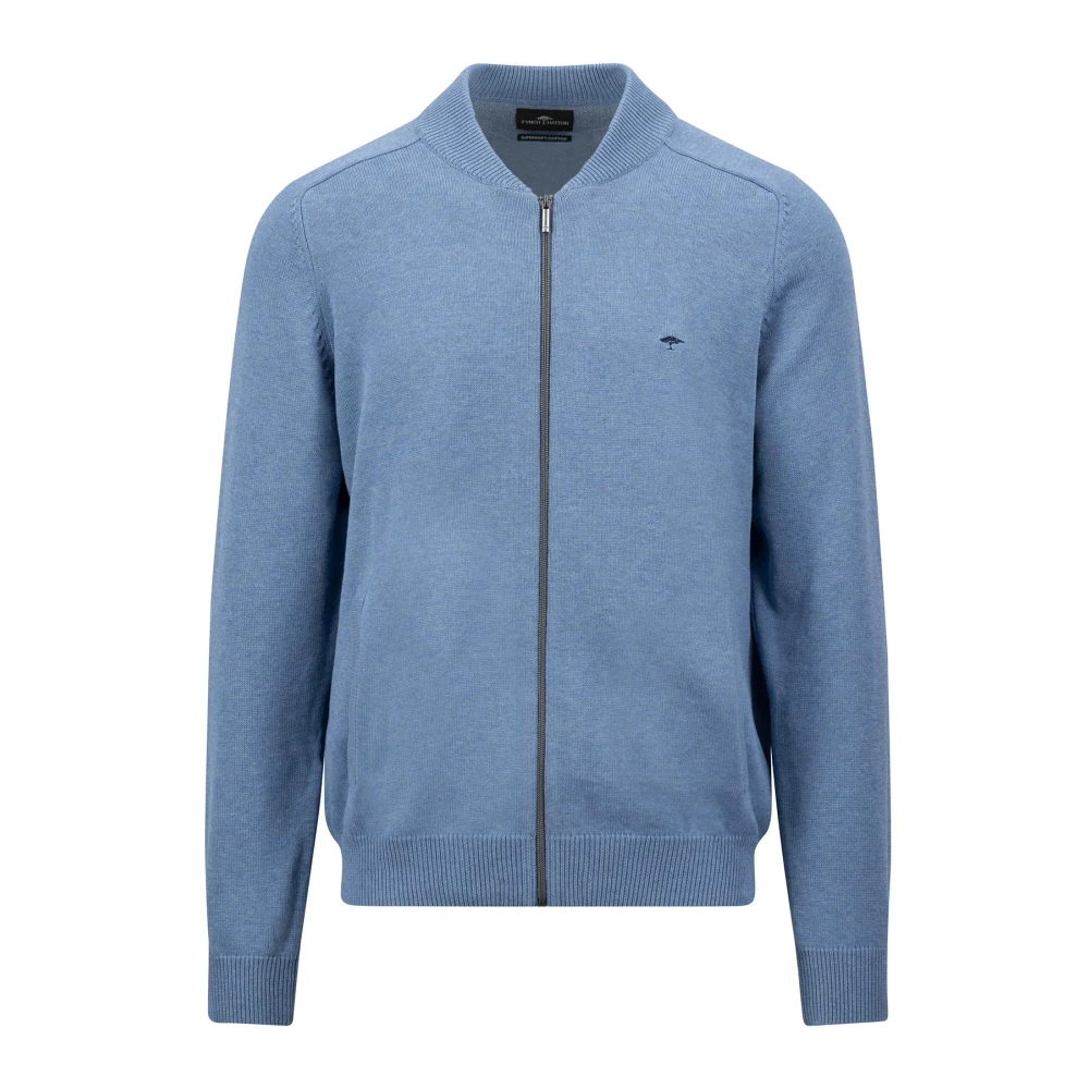 FYNCH-HATTON Zachte College Cardigan Sweater Blue Dames