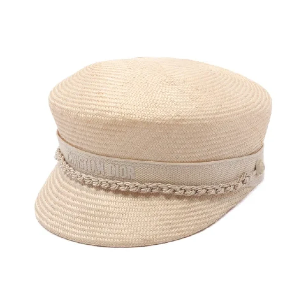 Dior Vintage Pre-owned Raffia hats Beige Dames