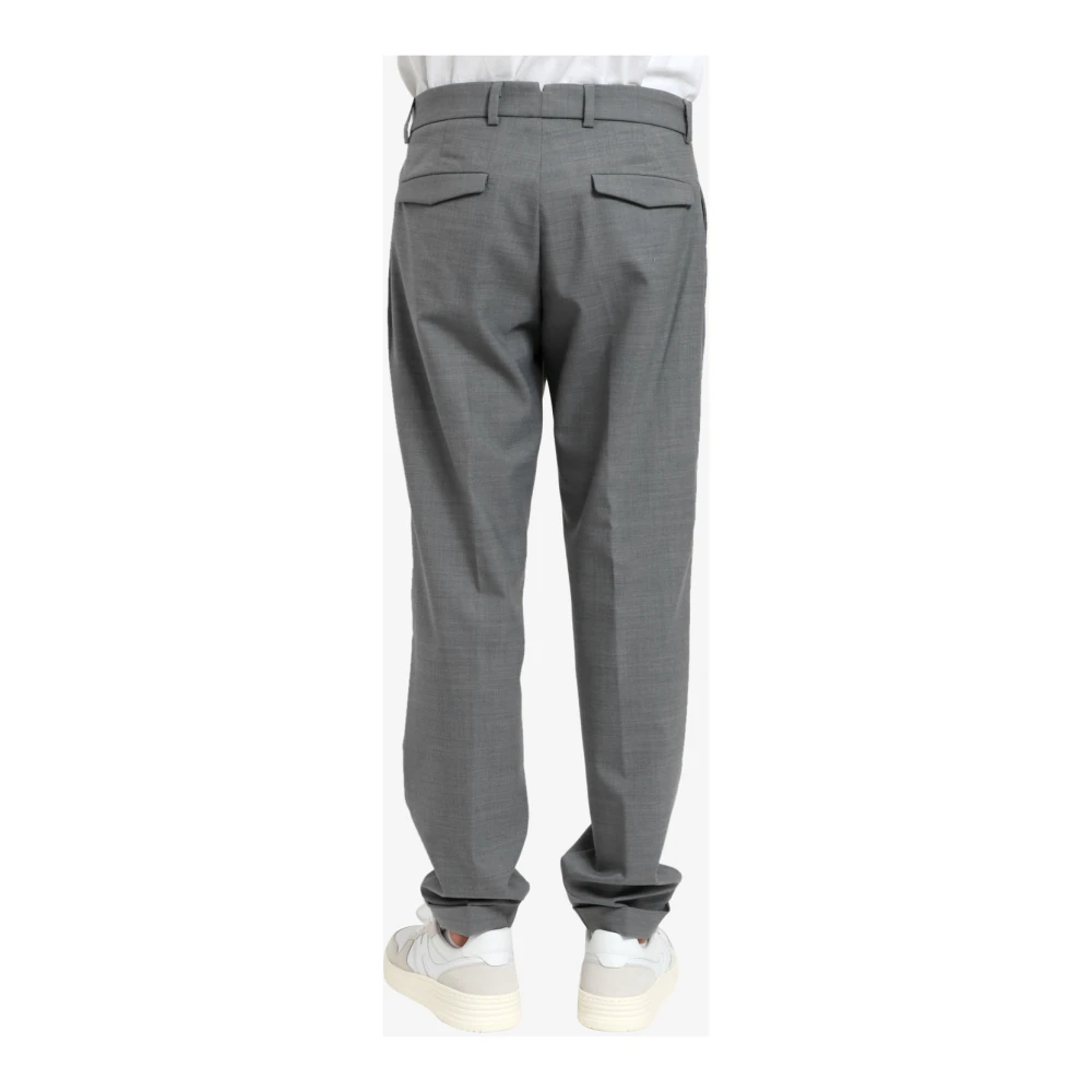 Cruna Wollen Broek Tapered Fit Regular Taille Gray Heren