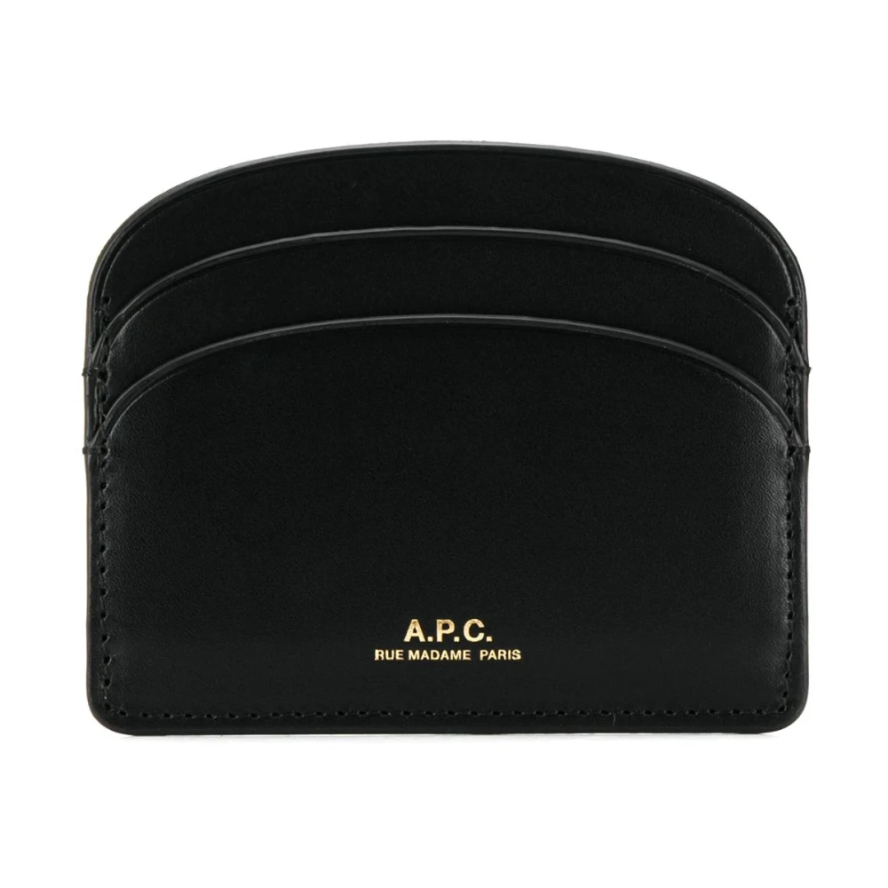 A.p.c. Women's Black Demi-Lune Cardholder - Wallets & Cardholders - One Size - Accessories