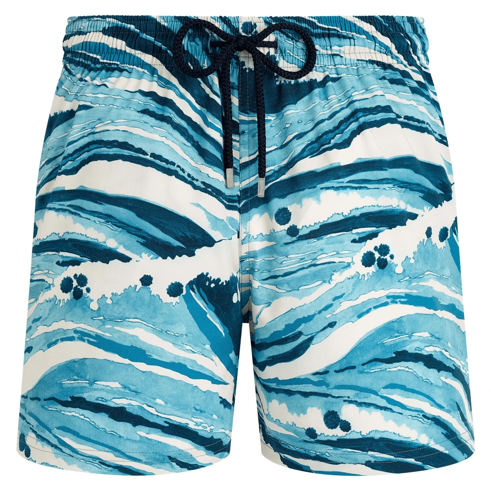 Maison Kitsuné Moorise Swimshort Storm Blue Design Multicolor Heren