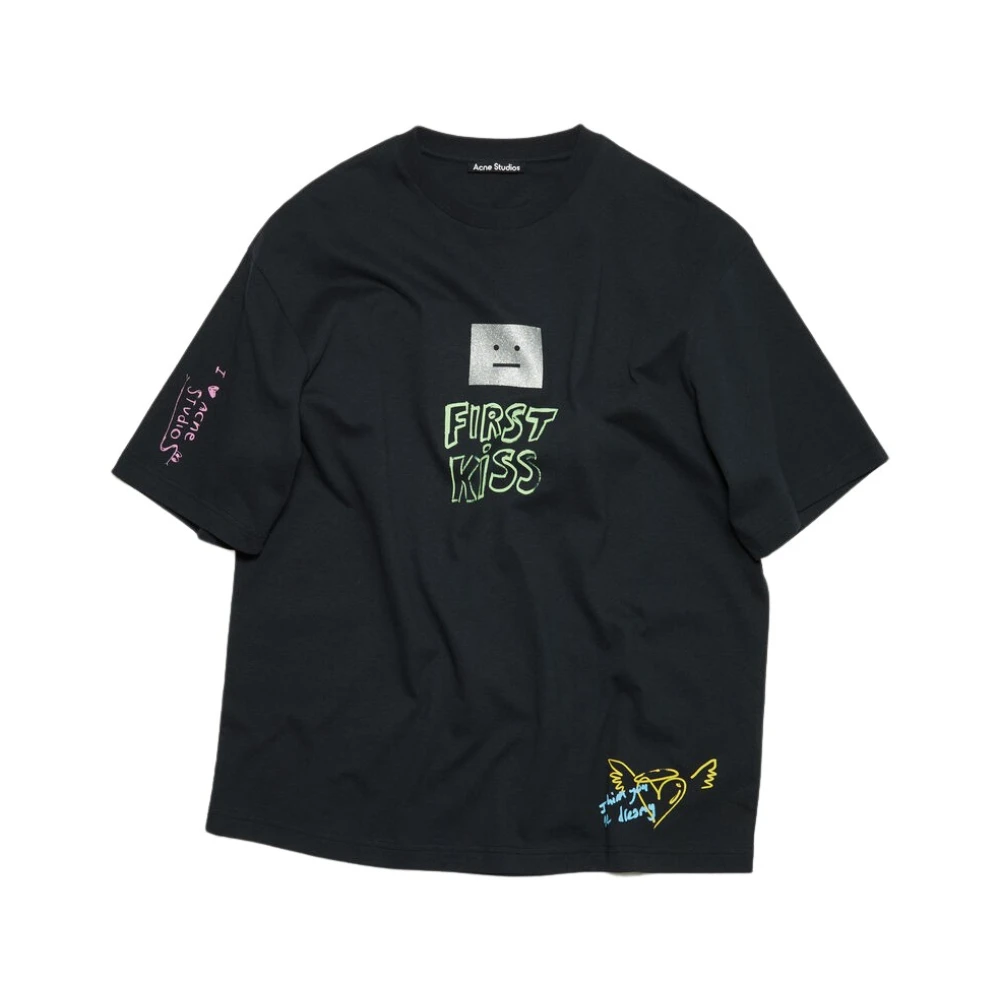 Acne Studios Faded Black T-Shirt Fa-Ux-Tshi000226 Black Heren