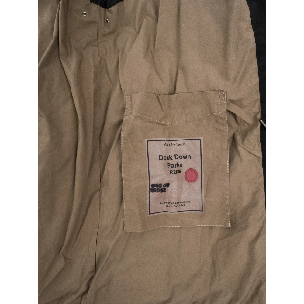 Ten C Zwarte Dons Parka Jas Black Heren