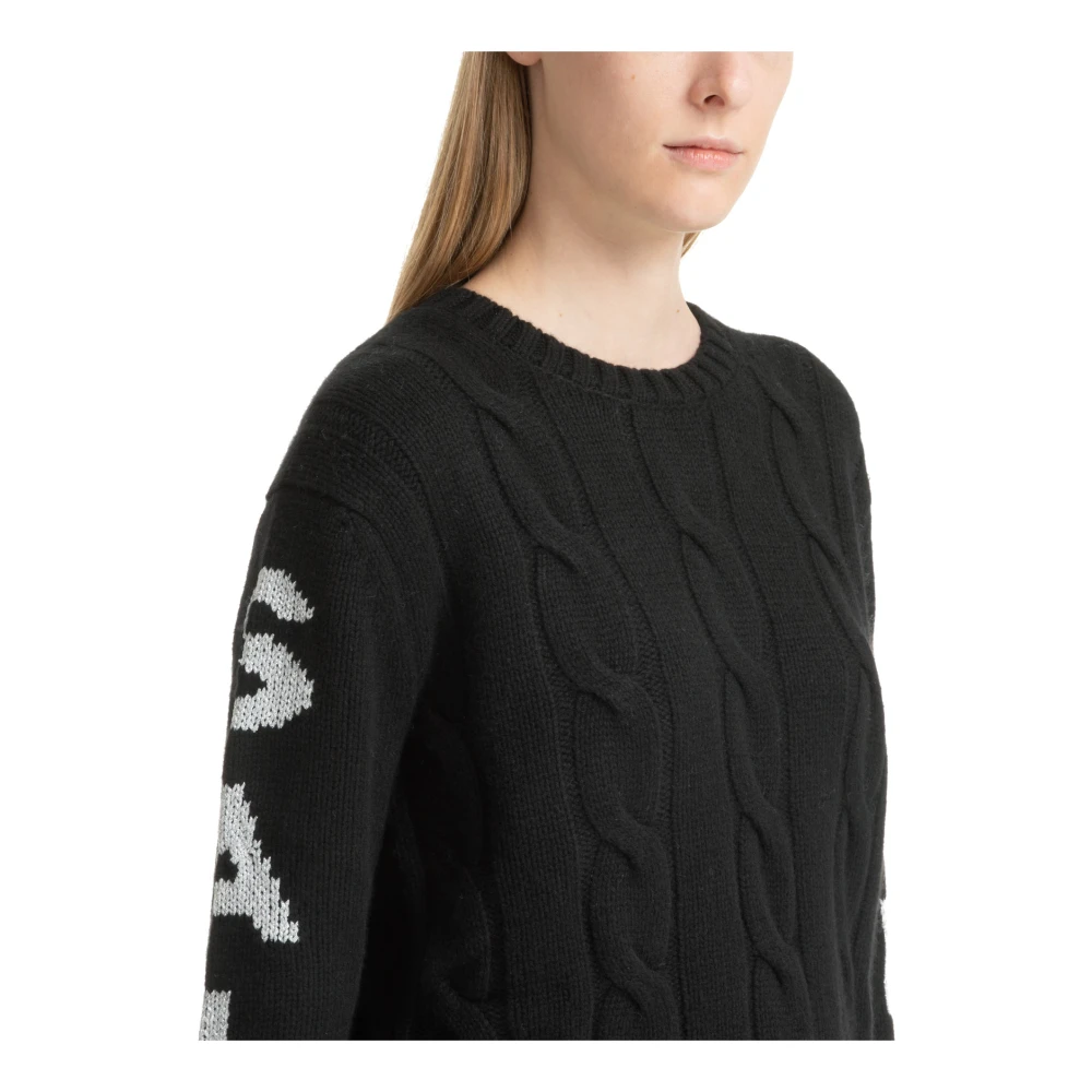 MC2 Saint Barth Effen Logo Trui Black Dames