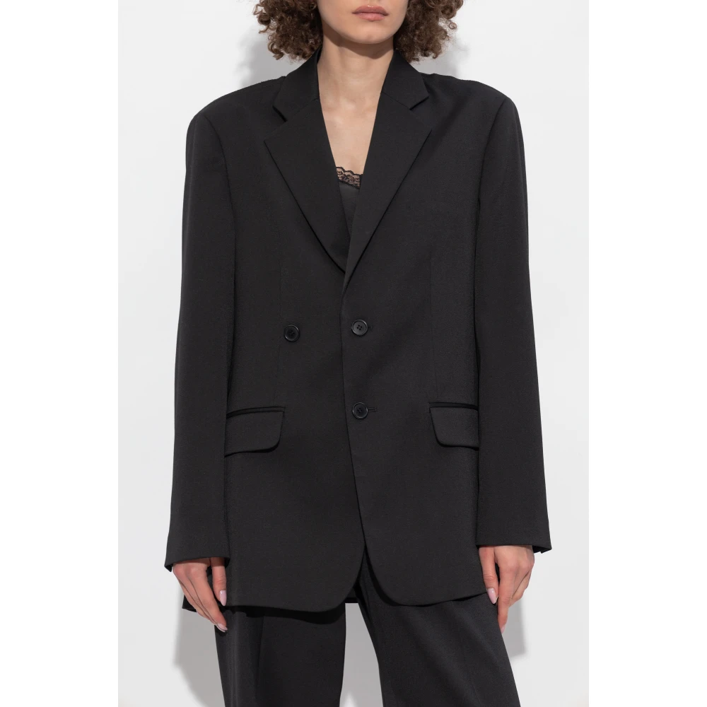 MM6 Maison Margiela Double-breasted blazer Black Dames
