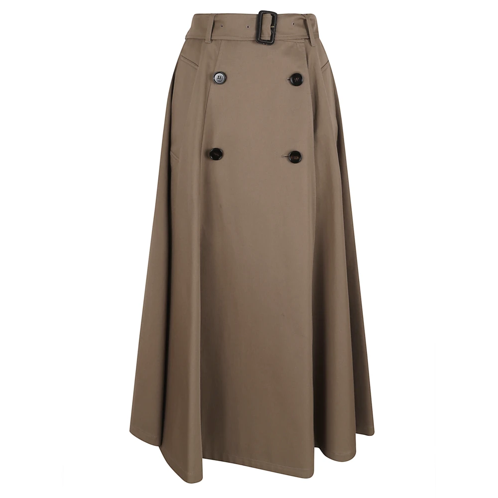 Burberry Women's Brown A-Line Midi Skirt - Midi Skirts - Xs - Skirts