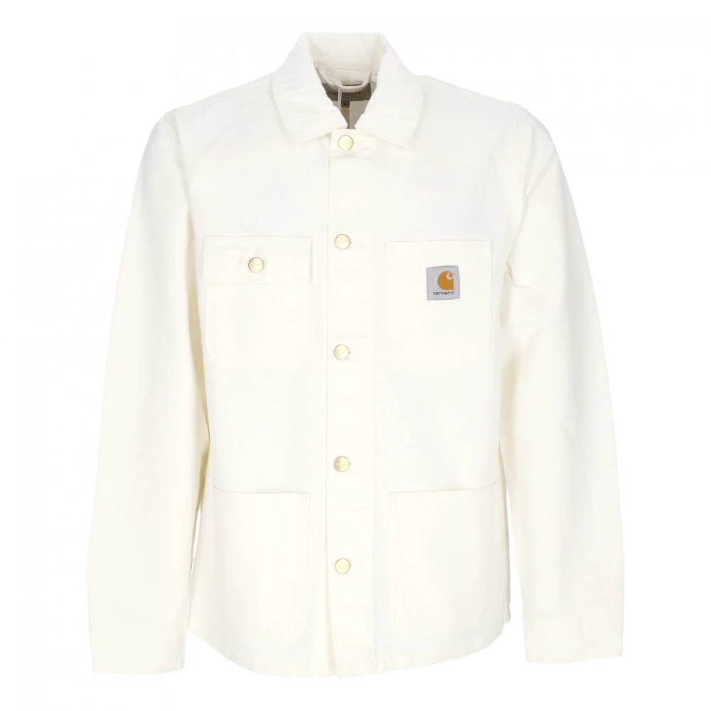 Carhartt WIP Michigan Coat Wax Rinsed Streetwear Jas White Heren