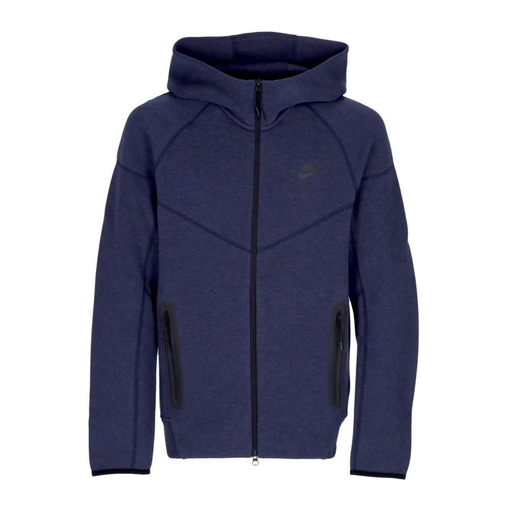 Nike Men's Blue Tech Fleece Zip Hoodie Lightweight Sweatshirt - Training Jackets - Xs - Sport
