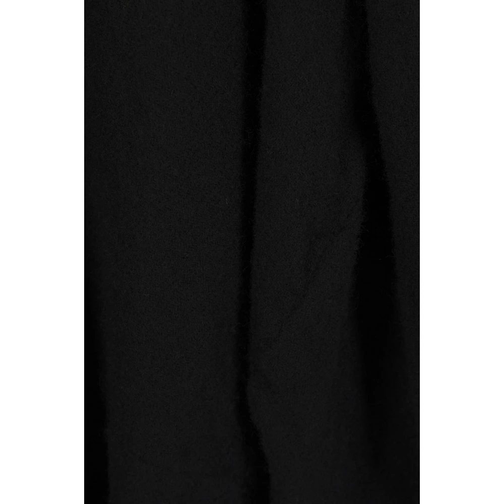 Comme des Garçons Zwarte Midi Rok met Elastische Taille Black Dames