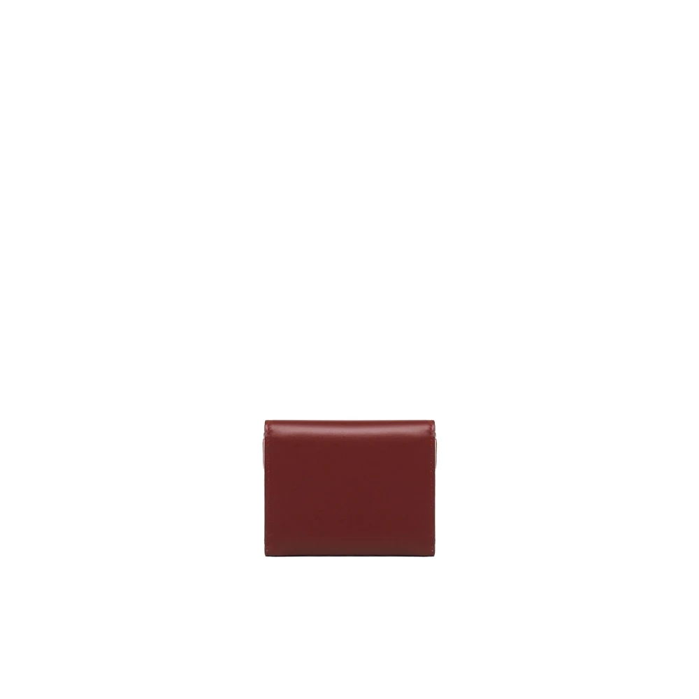 Salvatore Ferragamo Leren portemonnee met knoopsluiting Red Dames