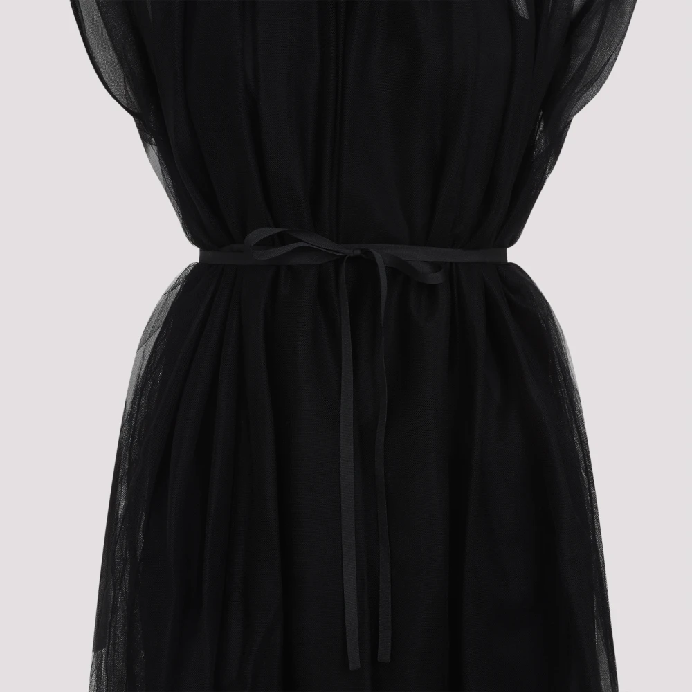 Fabiana Filippi Elegante Zwarte Lange Jurk Black Dames