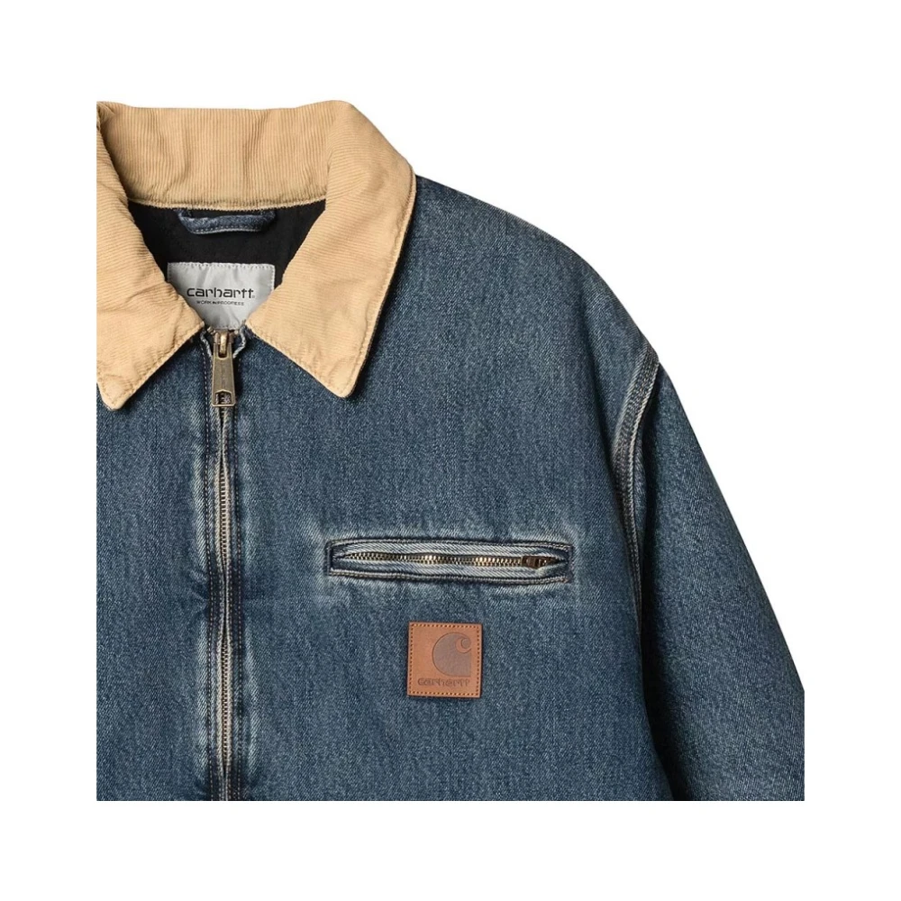 Carhartt WIP Denim ritsjas met fluwelen kraag Blue Heren