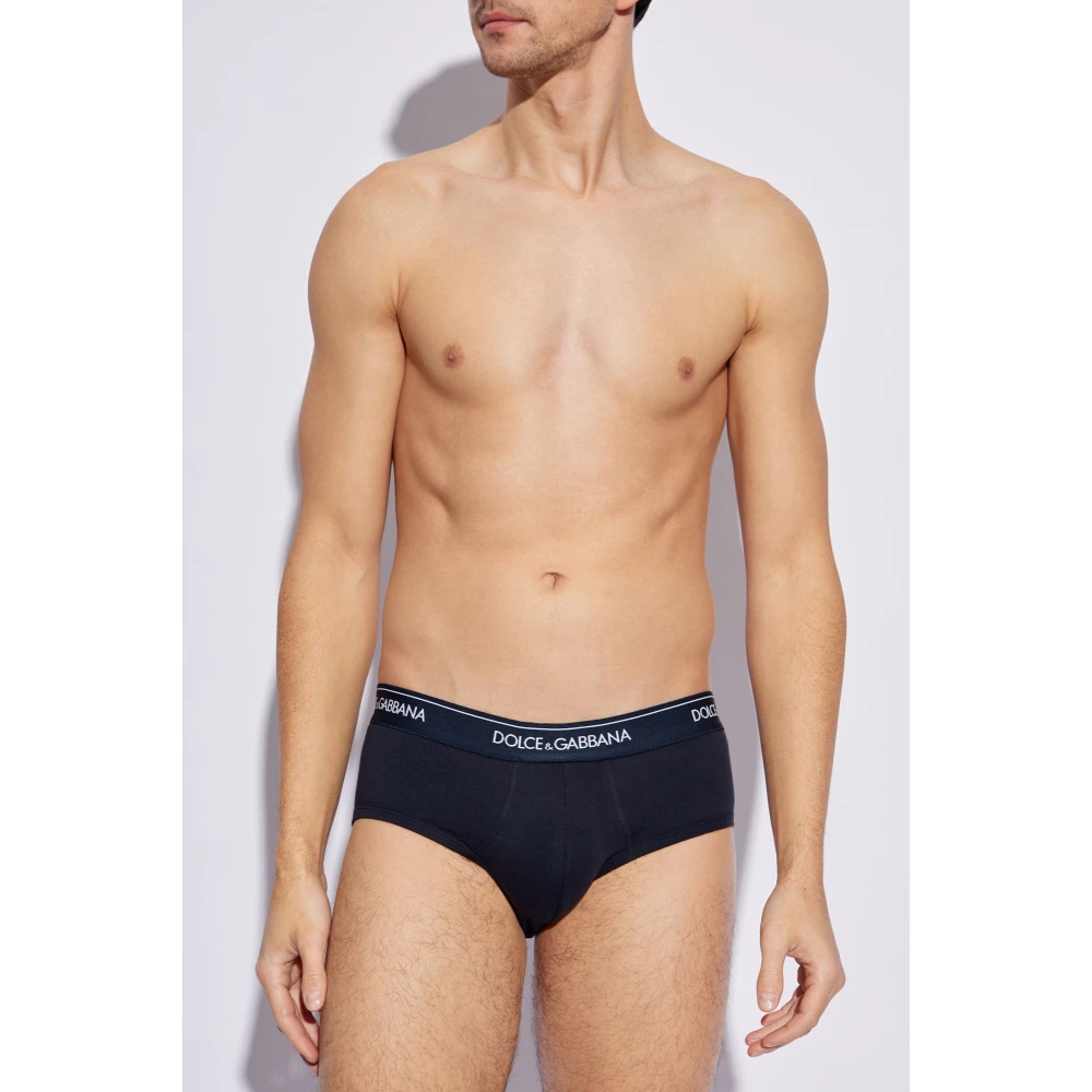Dolce & Gabbana Twee-pack slips Blue Heren