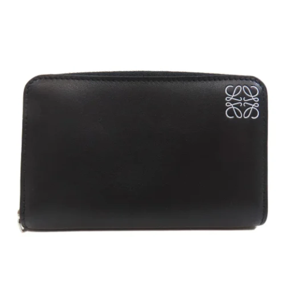 Loewe Pre-owned Leather wallets Black Dames