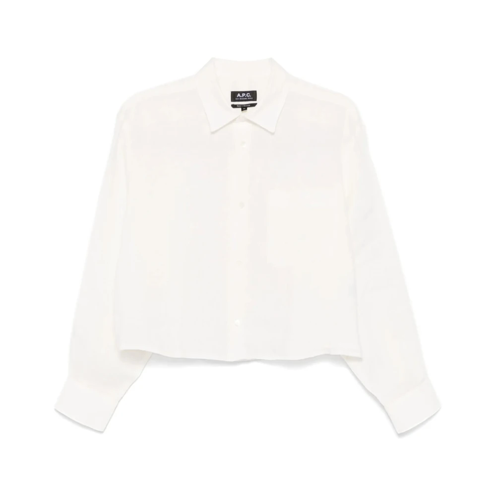 A.p.c. Witte Overhemd Lange Mouwen White Dames