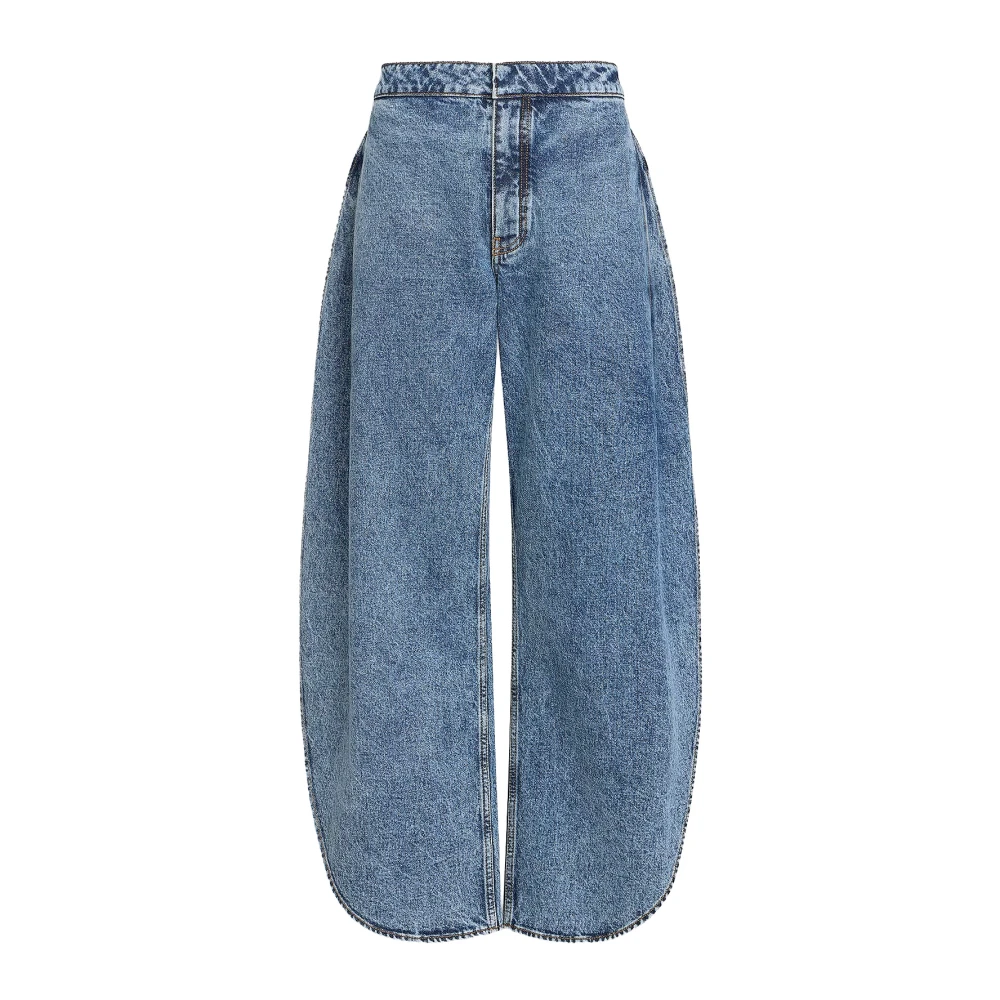 Alaïa Women's Blue Petal Denim Trousers