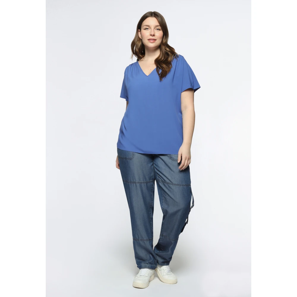 Fiorella Rubino Viscose Blouse Blue Dames