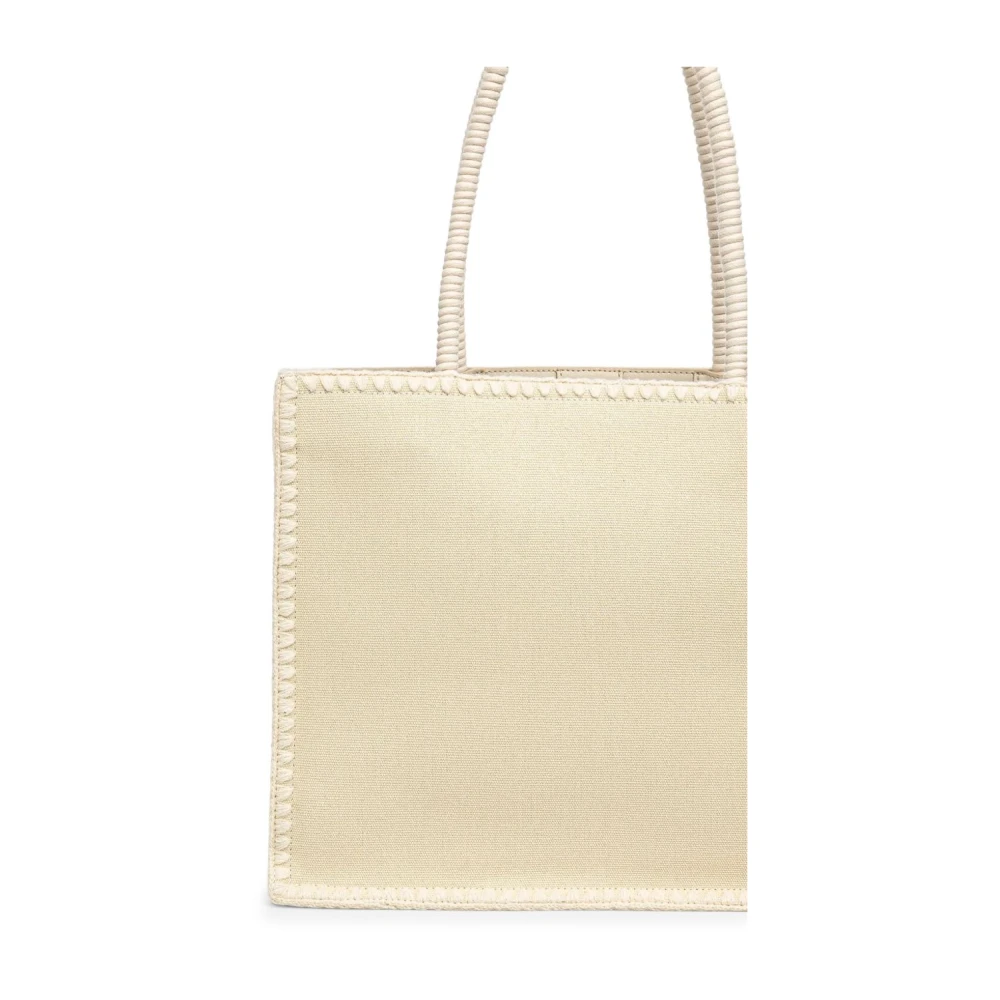 Twinset Beige Geborduurde Tassen met Magneetsluiting Beige Dames
