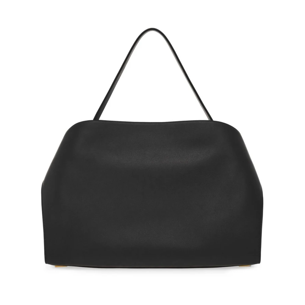 Salvatore Ferragamo Zwarte leren schoudertas Gancini Black Dames
