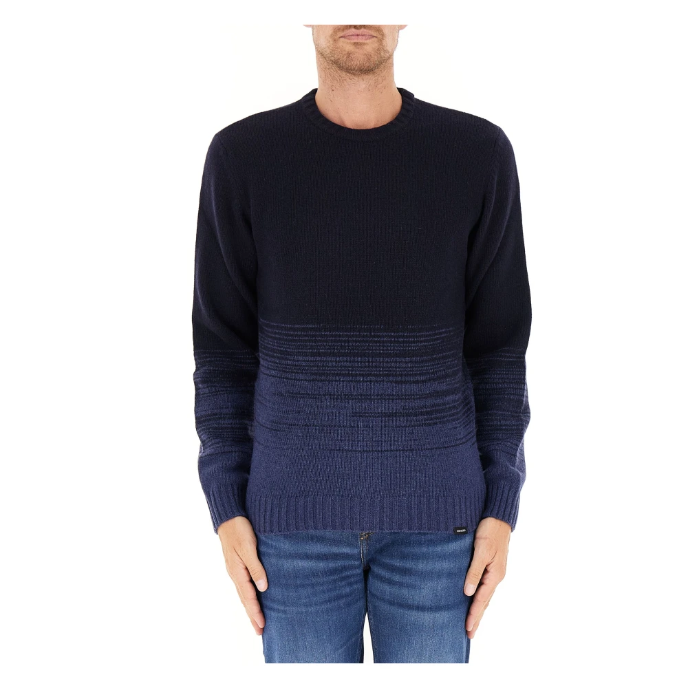 Colmar Men's Blue Round-Neck Knitwear, L, Crewneck Jumper