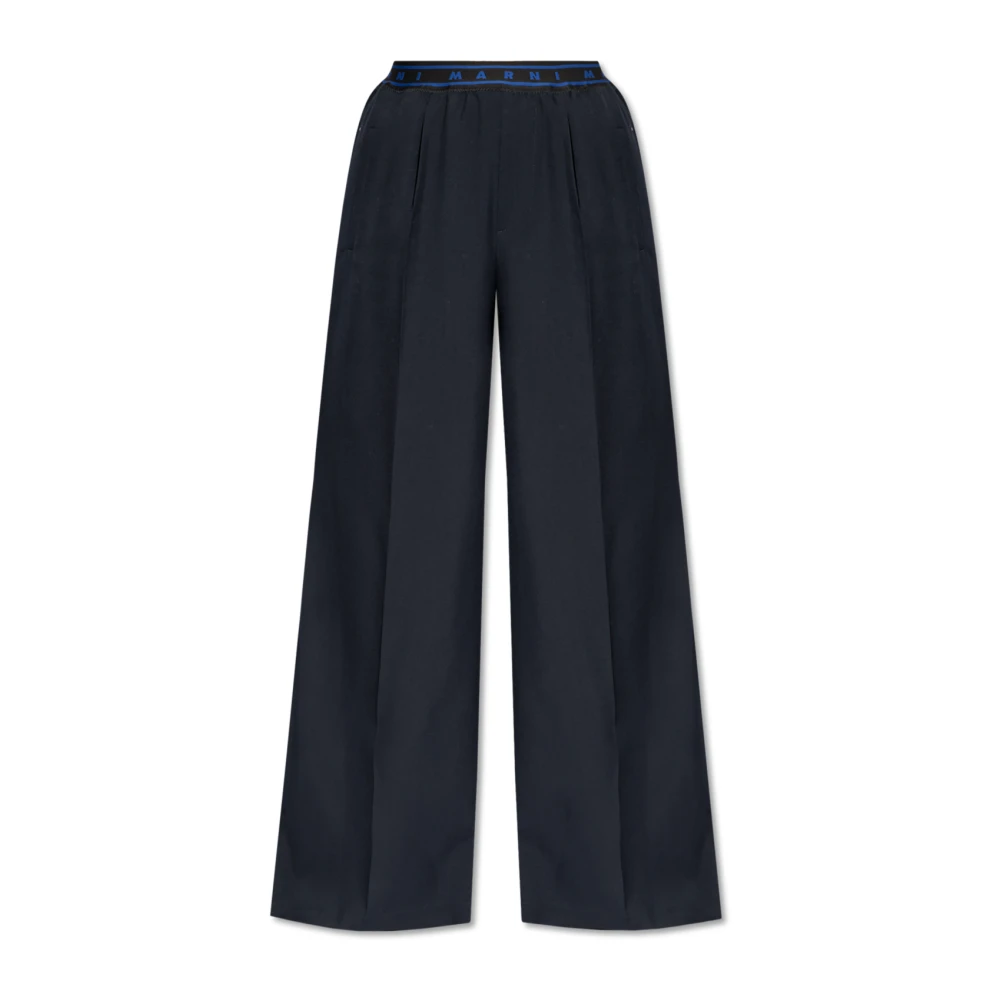 Marni Donna Blu - Pantaloni In Lana - Trousers - S