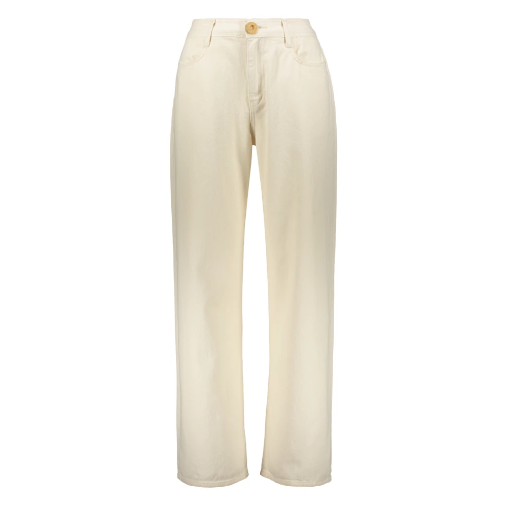 LOW Classic Wijde Katoenen Jeans met Zakken Beige Dames