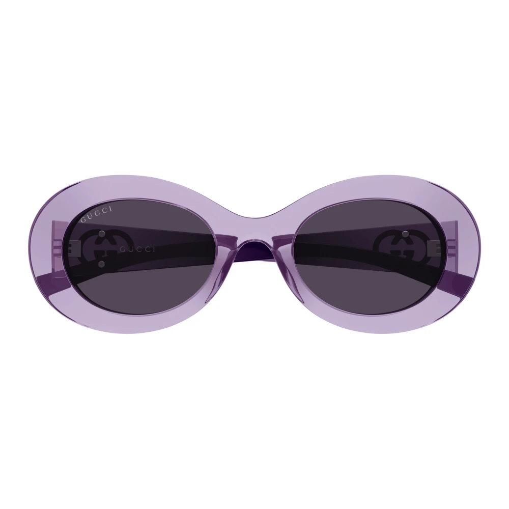 Gucci Purple Sunglasses, Female, 51 Mm, Oval Frame Sunglasses