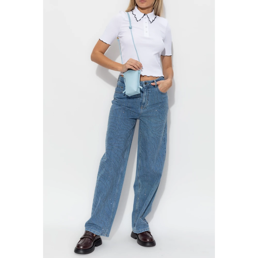 Rotate Birger Christensen Ribgebreide Top White Dames