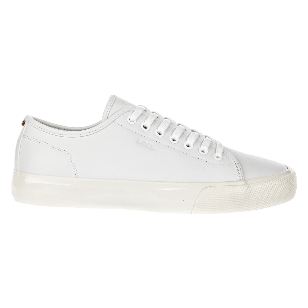 Hugo Men's White Leather Tennis Trainers - Sneakers - 9 Uk - Shoes