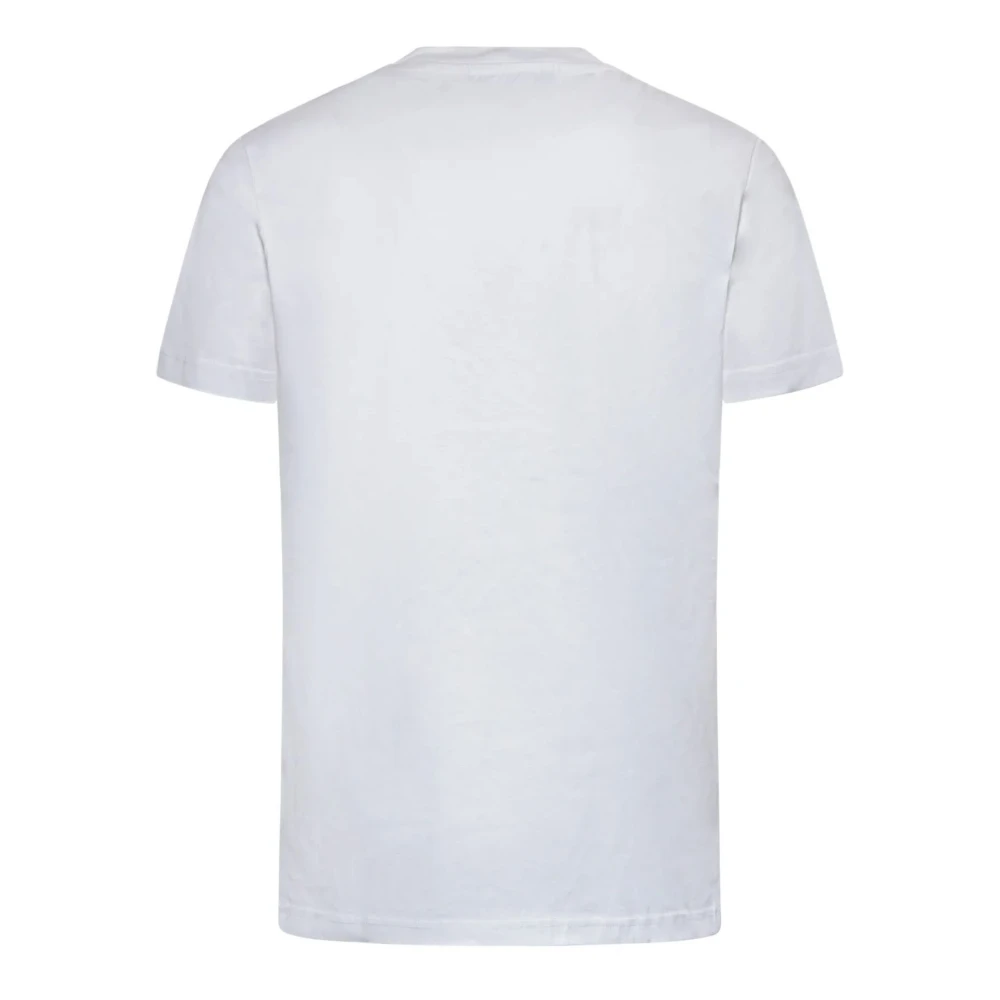 Low Brand Witte Katoenen T-shirt met Ronde Hals White Heren