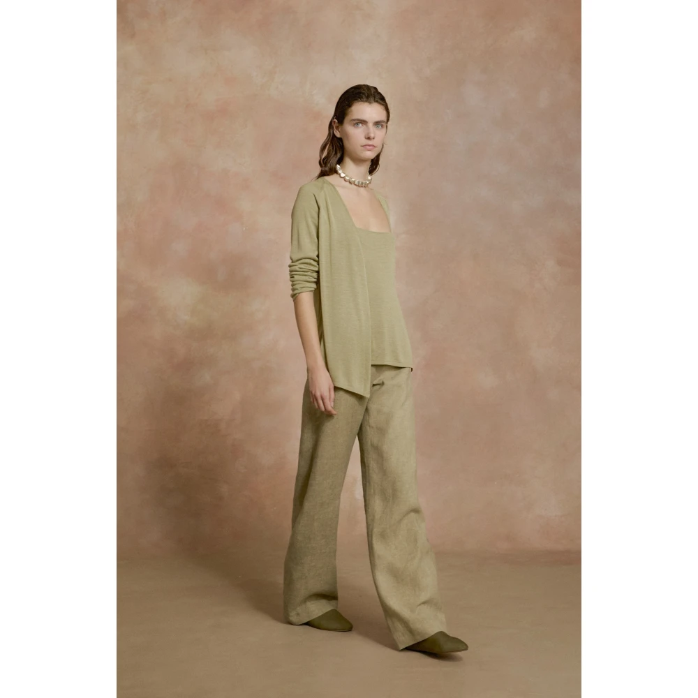 Cortana Cali groene geverfde broek Green Dames