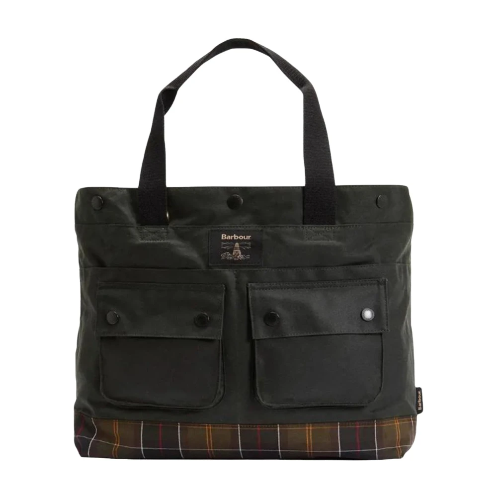 Barbour - Field Waxed Tote Bag - Bags - Unisex - Grün - One Size - Bild 6