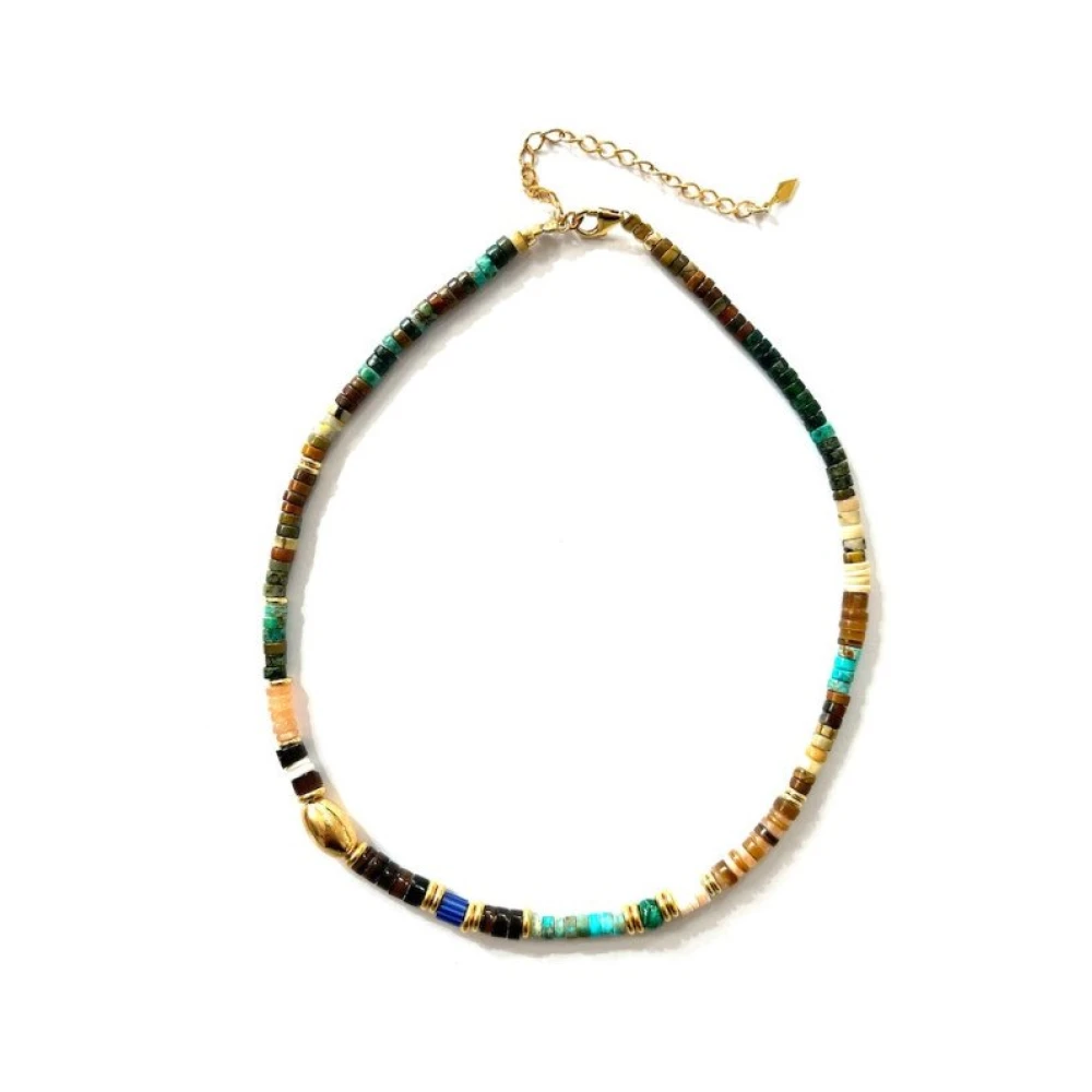 Gachon Pothier Diego Surfer Halsband Halvädelstenar Multicolor, Dam