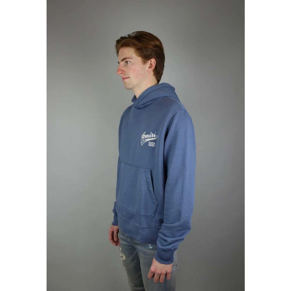 Amiri Bluefin Hoodie Luxe Eigentijds Ontwerp Blue Heren