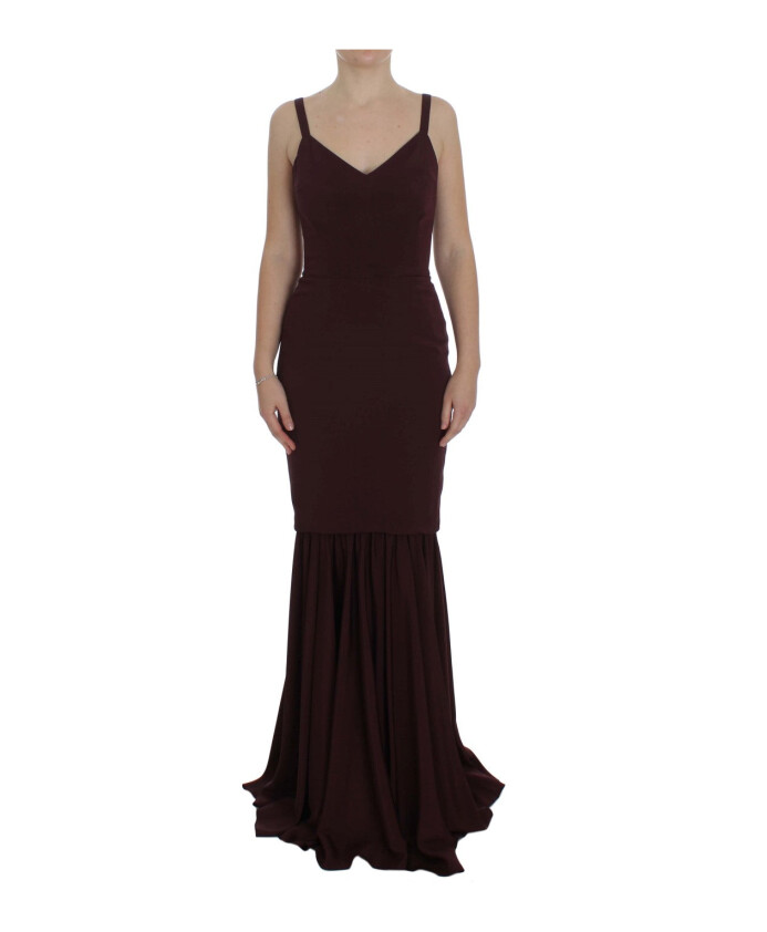 bordeaux-stretch-full-length-sheath-dress