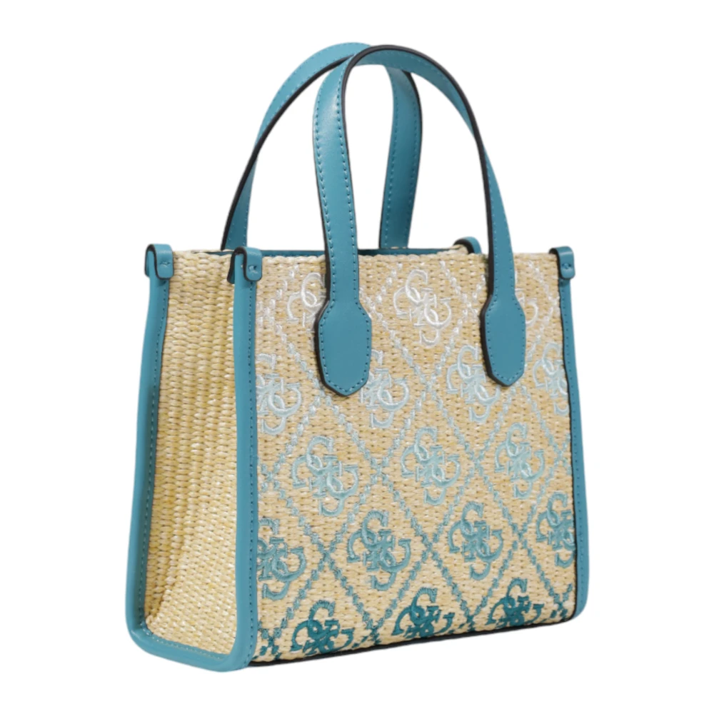 Guess Mini 2 Compartiment Tote Tas Blue Dames