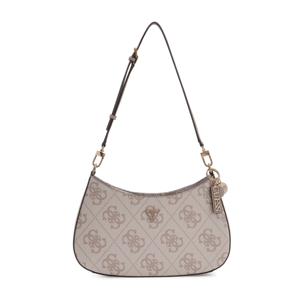 Guess Women's Gray Noelle Logo Shoulder Bag - Shoulder Bags - One Size- Bags