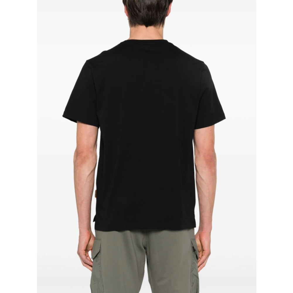 Parajumpers Zwart Katoenen Jersey T-shirt met Ritszak Black Heren
