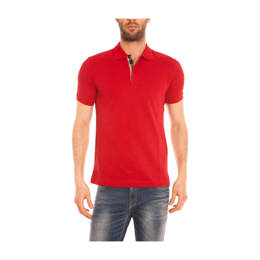 Burberry Polo Shirts Red Heren