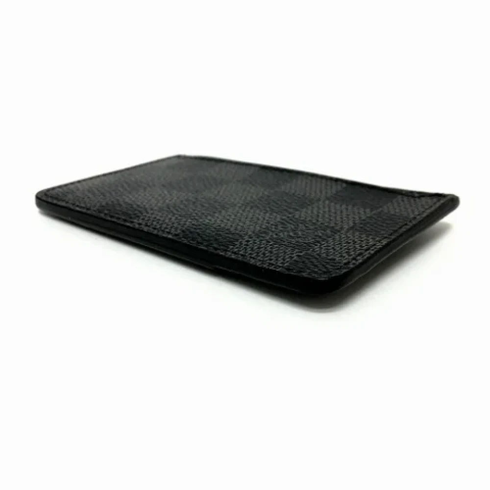 Louis Vuitton Vintage Pre-owned Cotton wallets Black Dames
