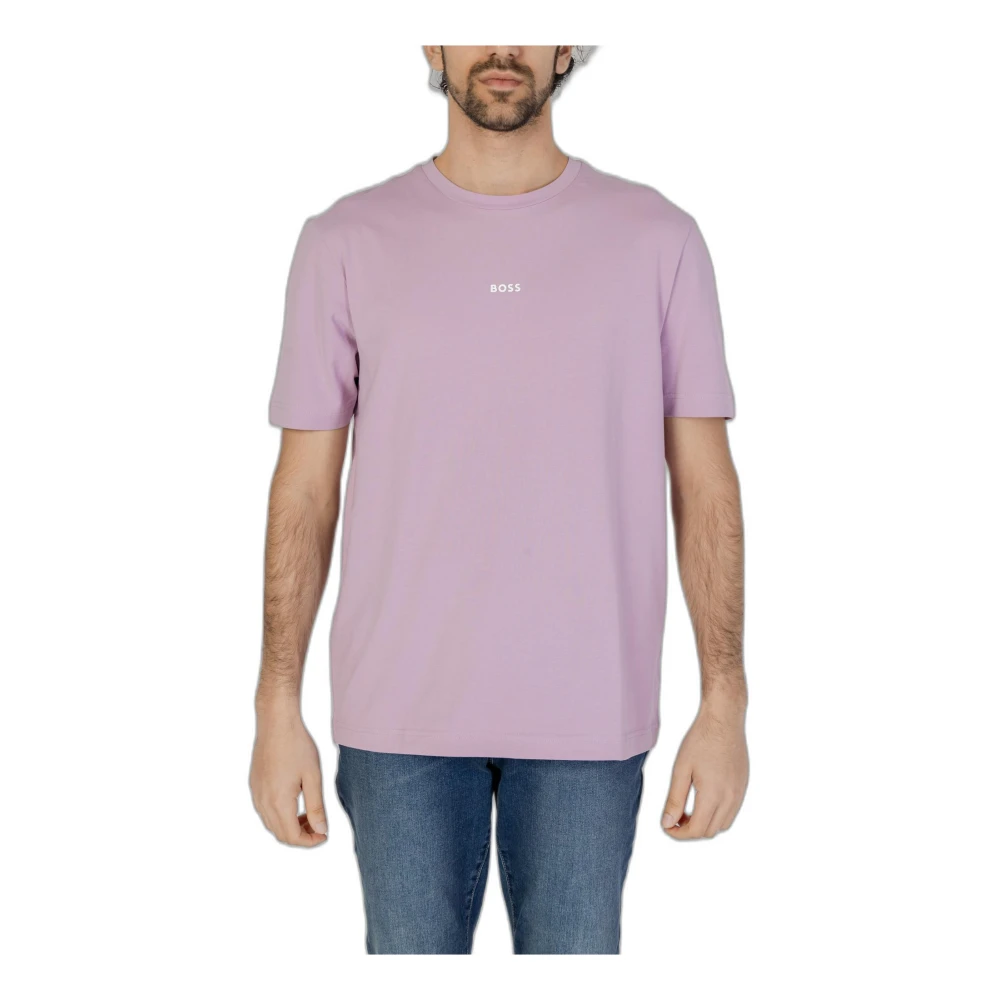 Hugo Boss T-Shirts Purple Heren