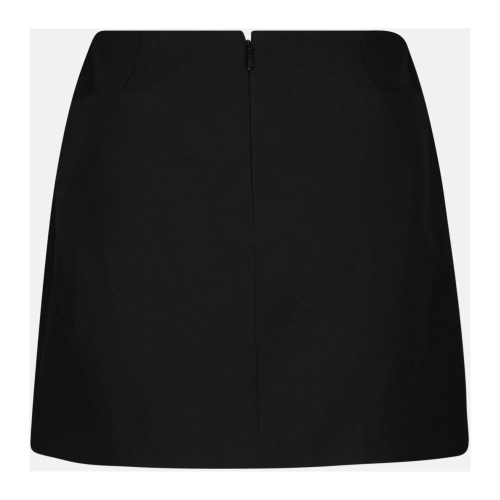 Versace Zwarte wollen kokerrok Black Dames