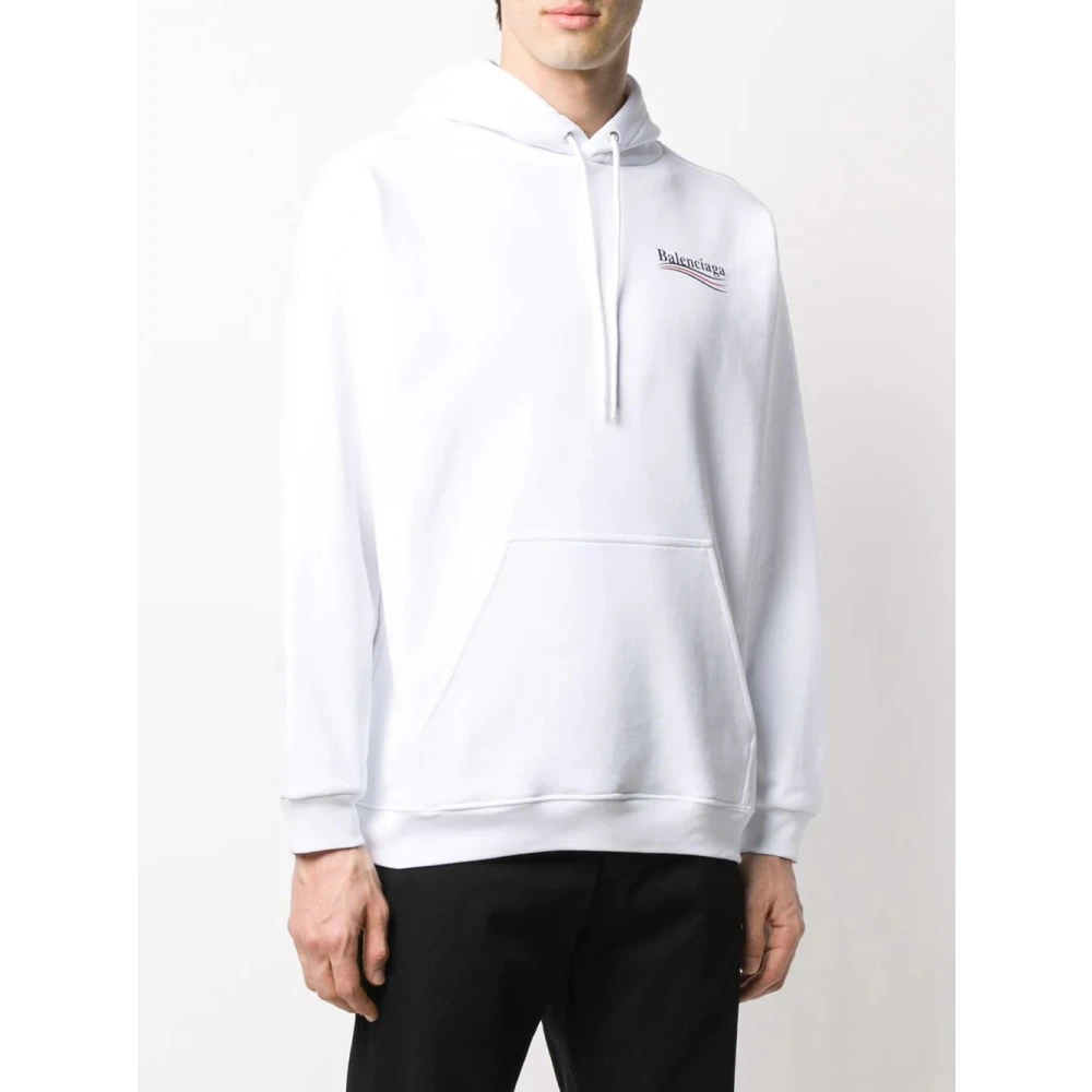 Balenciaga Political Campaign Logo Hoodie White Heren
