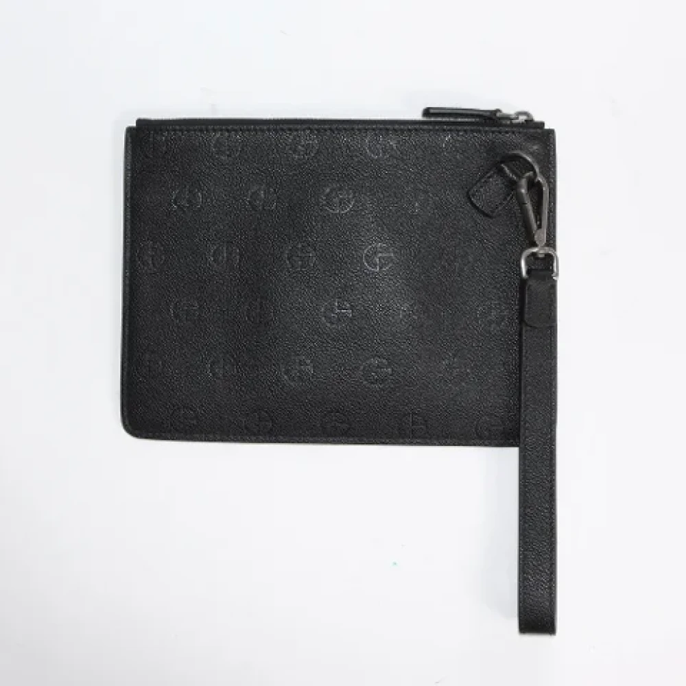 Armani Pre-owned Leather handbags Black Dames
