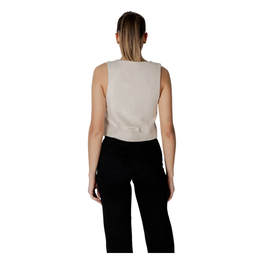 Desigual Stijlvolle Damesvest Katoenmix Beige Dames