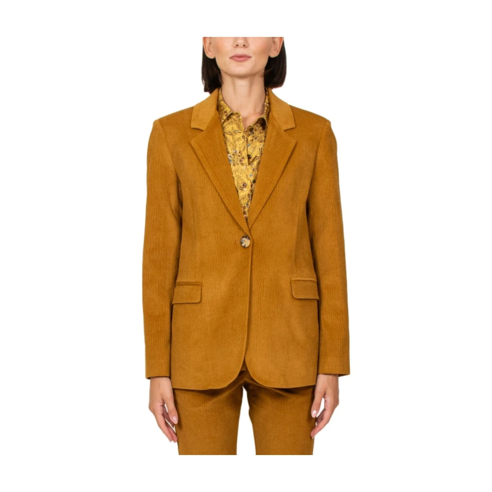 Momoni Katoenen Sigarenjasje Slim Fit Brown Dames