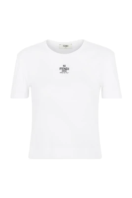 Ribbstickad Cropped Top i Bomull