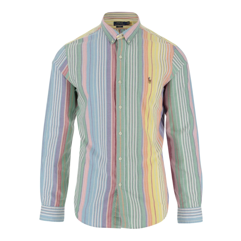 Polo Ralph Lauren Randig Bomullsskjorta Med Button-Down Krage Multicolor, Herr
