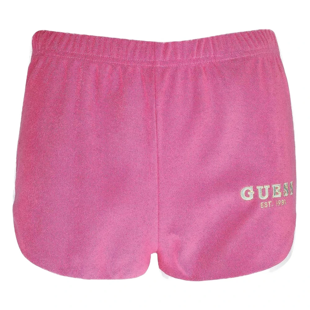 Guess Gebreide Korte Shorts Pink Dames
